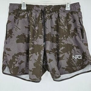 NFQ Shorts Mens Extra Large Running Activewear Training Gym Camouflage Gray